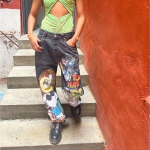 Cartoon vintage jeans